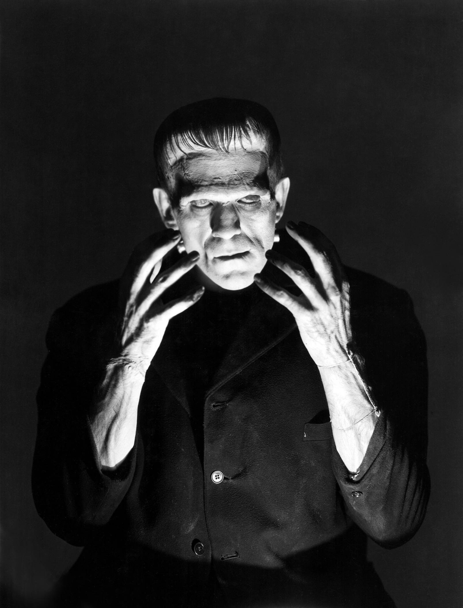 The Monster referencing the 1931 film Frankenstein